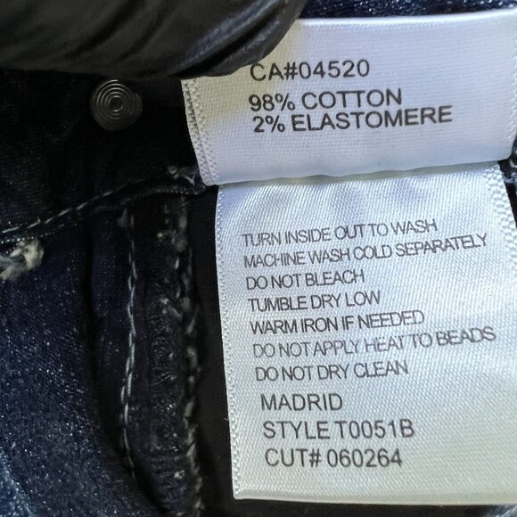 NWT Tru Luxe Womens 14 Madrid Bootcut Jeans Embellished Pockets Edgy Cowgirl - Picture 8 of 10